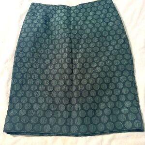Maeve Anthro Goban green polka dot pencil skirt!